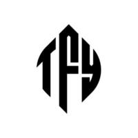 tfy cerchio lettera logo design con cerchio ed ellisse. tfy lettere ellittiche con stile tipografico. le tre iniziali formano un logo circolare. tfy cerchio emblema astratto monogramma lettera marchio vettore. vettore
