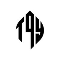 tqv circle letter logo design con forma circolare ed ellittica. tqv lettere ellittiche con stile tipografico. le tre iniziali formano un logo circolare. tqv cerchio emblema astratto monogramma lettera marchio vettore. vettore