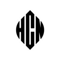 xcn circle letter logo design con forma circolare ed ellittica. xcn lettere ellittiche con stile tipografico. le tre iniziali formano un logo circolare. xcn cerchio emblema astratto monogramma lettera marchio vettore. vettore