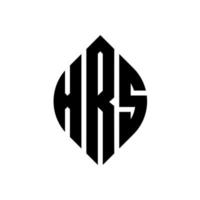 xrs circle letter logo design con forma circolare ed ellittica. xrs lettere ellittiche con stile tipografico. le tre iniziali formano un logo circolare. xrs cerchio emblema astratto monogramma lettera marchio vettore. vettore