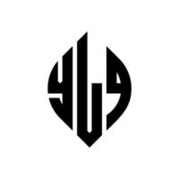 ylq circle letter logo design con forma circolare ed ellittica. ylq lettere ellittiche con stile tipografico. le tre iniziali formano un logo circolare. ylq cerchio emblema astratto monogramma lettera marchio vettore. vettore