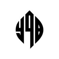 design del logo della lettera del cerchio yqb con forma circolare ed ellittica. yqb lettere ellittiche con stile tipografico. le tre iniziali formano un logo circolare. yqb cerchio emblema astratto monogramma lettera marchio vettore. vettore