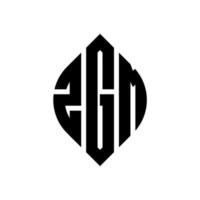 zgm circle letter logo design con forma circolare ed ellittica. zgm lettere ellittiche con stile tipografico. le tre iniziali formano un logo circolare. zgm cerchio emblema astratto monogramma lettera marchio vettore. vettore