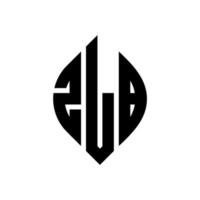 zlb circle letter logo design con forma circolare ed ellittica. zlb lettere ellittiche con stile tipografico. le tre iniziali formano un logo circolare. zlb cerchio emblema astratto monogramma lettera marchio vettore. vettore