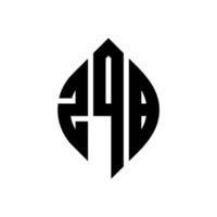 zqb cerchio lettera logo design con forma circolare ed ellittica. zqb lettere ellittiche con stile tipografico. le tre iniziali formano un logo circolare. zqb cerchio emblema astratto monogramma lettera marchio vettore. vettore