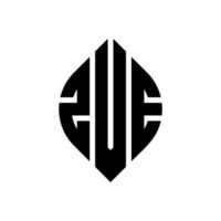 zve circle letter logo design con forma circolare ed ellittica. zve lettere ellittiche con stile tipografico. le tre iniziali formano un logo circolare. zve cerchio emblema astratto monogramma lettera marchio vettore. vettore