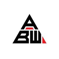 design del logo della lettera del triangolo abw con forma triangolare. monogramma di design del logo del triangolo abw. modello di logo vettoriale triangolo abw con colore rosso. logo triangolare abw logo semplice, elegante e lussuoso.