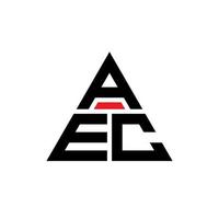design del logo della lettera del triangolo aec con forma triangolare. monogramma aec triangolo logo design. modello di logo vettoriale triangolo aec con colore rosso. logo triangolare aec logo semplice, elegante e lussuoso.