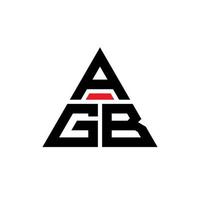 design del logo della lettera del triangolo agb con forma triangolare. monogramma agb triangolo logo design. modello di logo vettoriale triangolo agb con colore rosso. logo triangolare agb logo semplice, elegante e lussuoso.