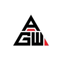 design del logo della lettera del triangolo agw con forma triangolare. monogramma di design del logo del triangolo agw. modello di logo vettoriale triangolo agw con colore rosso. logo triangolare agw logo semplice, elegante e lussuoso.