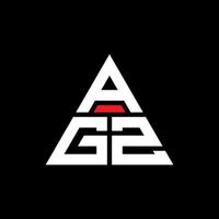 design del logo della lettera del triangolo agz con forma triangolare. monogramma agz triangolo logo design. modello di logo vettoriale triangolo agz con colore rosso. logo triangolare agz logo semplice, elegante e lussuoso.
