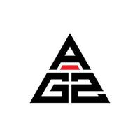 design del logo della lettera del triangolo agz con forma triangolare. monogramma agz triangolo logo design. modello di logo vettoriale triangolo agz con colore rosso. logo triangolare agz logo semplice, elegante e lussuoso.