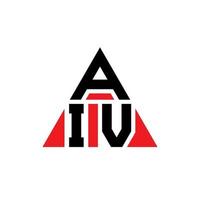 design del logo della lettera del triangolo aiv con forma triangolare. monogramma di design del logo del triangolo aiv. modello di logo vettoriale triangolo aiv con colore rosso. logo triangolare aiv logo semplice, elegante e lussuoso.