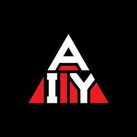 design del logo della lettera del triangolo aiy con forma triangolare. monogramma di design del logo del triangolo aiy. modello di logo vettoriale triangolo aiy con colore rosso. logo triangolare aiy logo semplice, elegante e lussuoso.