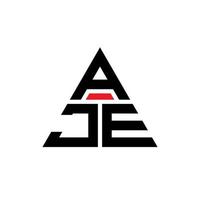 design del logo della lettera del triangolo aje con forma triangolare. monogramma aje triangolo logo design. modello di logo vettoriale triangolo aje con colore rosso. aje logo triangolare logo semplice, elegante e lussuoso.