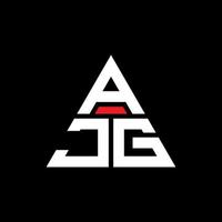 ajg triangolo lettera logo design con forma triangolare. monogramma ajg triangolo logo design. modello di logo vettoriale triangolo ajg con colore rosso. ajg logo triangolare logo semplice, elegante e lussuoso.
