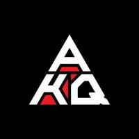 design del logo della lettera triangolare akq con forma triangolare. monogramma del design del logo del triangolo akq. modello di logo vettoriale triangolo akq con colore rosso. logo triangolare akq logo semplice, elegante e lussuoso.