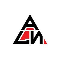 aln triangolo lettera logo design con forma triangolare. monogramma aln triangolo logo design. modello di logo vettoriale triangolo aln con colore rosso. aln logo triangolare logo semplice, elegante e lussuoso.