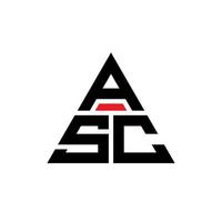 design del logo della lettera del triangolo asc con forma triangolare. monogramma di design del logo del triangolo asc. modello di logo vettoriale triangolo asc con colore rosso. logo triangolare asc logo semplice, elegante e lussuoso.