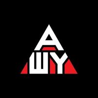 design del logo della lettera del triangolo awy con forma triangolare. monogramma awy triangolo logo design. modello di logo vettoriale triangolo awy con colore rosso. logo triangolare awy logo semplice, elegante e lussuoso.