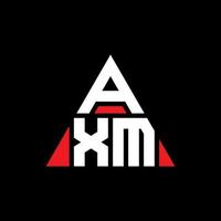 design del logo della lettera del triangolo axm con forma triangolare. monogramma di design del logo del triangolo axm. modello di logo vettoriale triangolo axm con colore rosso. logo triangolare axm logo semplice, elegante e lussuoso.