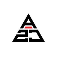azj triangolo lettera logo design con forma triangolare. monogramma azj triangolo logo design. modello di logo vettoriale triangolo azj con colore rosso. logo triangolare azj logo semplice, elegante e lussuoso.