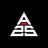 design del logo della lettera del triangolo azs con forma triangolare. monogramma azs triangolo logo design. modello di logo vettoriale triangolo azs con colore rosso. azs logo triangolare logo semplice, elegante e lussuoso.