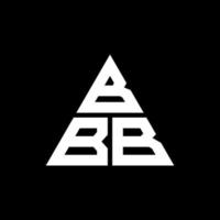 design del logo della lettera triangolare bbb con forma triangolare. monogramma di design del logo del triangolo bbb. modello di logo vettoriale triangolo bbb con colore rosso. logo triangolare bbb logo semplice, elegante e lussuoso.