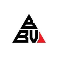 design del logo della lettera del triangolo bbv con forma triangolare. bbv triangolo logo design monogramma. modello di logo vettoriale triangolo bbv con colore rosso. logo triangolare bbv logo semplice, elegante e lussuoso.