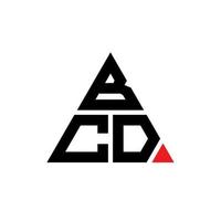 design del logo della lettera del triangolo bcd con forma triangolare. bcd triangolo logo design monogramma. modello di logo vettoriale triangolo bcd con colore rosso. bcd logo triangolare logo semplice, elegante e lussuoso.