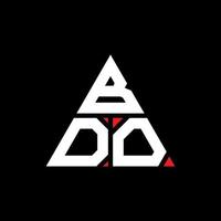 design del logo della lettera del triangolo bdo con forma triangolare. monogramma di design del logo del triangolo bdo. modello di logo vettoriale triangolo bdo con colore rosso. logo triangolare bdo logo semplice, elegante e lussuoso.
