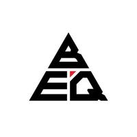 design del logo della lettera del triangolo beq con forma triangolare. monogramma di design del logo del triangolo beq. modello di logo vettoriale triangolo beq con colore rosso. beq logo triangolare logo semplice, elegante e lussuoso.