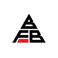 design del logo della lettera triangolare bfb con forma triangolare. monogramma di design del logo del triangolo bfb. modello di logo vettoriale triangolo bfb con colore rosso. logo triangolare bfb logo semplice, elegante e lussuoso.
