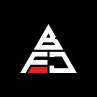 design del logo della lettera del triangolo bfj con forma triangolare. monogramma di design del logo del triangolo bfj. modello di logo vettoriale triangolo bfj con colore rosso. logo triangolare bfj logo semplice, elegante e lussuoso.