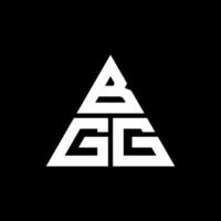 design del logo della lettera triangolare bgg con forma triangolare. bgg triangolo logo design monogramma. modello di logo vettoriale triangolo bgg con colore rosso. logo triangolare bgg logo semplice, elegante e lussuoso.
