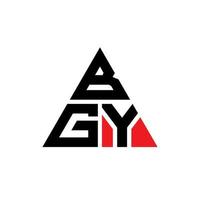 design del logo della lettera triangolare bgy con forma triangolare. monogramma di design del logo del triangolo bgy. modello di logo vettoriale triangolo bgy con colore rosso. logo triangolare bgy logo semplice, elegante e lussuoso.