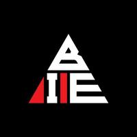 design del logo della lettera triangolare bie con forma triangolare. bie triangolo logo design monogramma. modello di logo vettoriale triangolo bie con colore rosso. logo triangolare bie logo semplice, elegante e lussuoso.