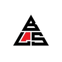 design del logo della lettera del triangolo bls con forma triangolare. monogramma di design del logo del triangolo bls. modello di logo vettoriale triangolo bls con colore rosso. logo triangolare bls logo semplice, elegante e lussuoso.