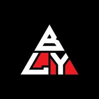 bly triangolo lettera logo design con forma triangolare. monogramma di design del logo del triangolo bly. modello di logo vettoriale triangolo bly con colore rosso. logo triangolare bly logo semplice, elegante e lussuoso.