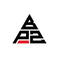 design del logo della lettera del triangolo bpz con forma triangolare. monogramma di design del logo del triangolo bpz. modello di logo vettoriale triangolo bpz con colore rosso. logo triangolare bpz logo semplice, elegante e lussuoso.