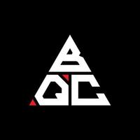 design del logo della lettera triangolare bqc con forma triangolare. monogramma di design del logo del triangolo bqc. modello di logo vettoriale triangolo bqc con colore rosso. logo triangolare bqc logo semplice, elegante e lussuoso.