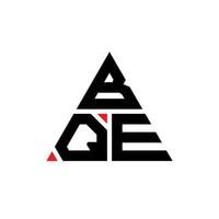design del logo della lettera triangolare bqe con forma triangolare. monogramma del design del logo del triangolo bqe. modello di logo vettoriale triangolo bqe con colore rosso. logo triangolare bqe logo semplice, elegante e lussuoso.