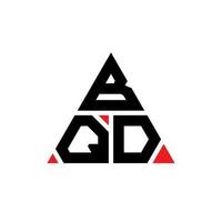 design del logo della lettera triangolare bqd con forma triangolare. monogramma di design del logo del triangolo bqd. modello di logo vettoriale triangolo bqd con colore rosso. logo triangolare bqd logo semplice, elegante e lussuoso.