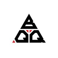 design del logo della lettera triangolare bqq con forma triangolare. monogramma di design del logo del triangolo bqq. modello di logo vettoriale triangolo bqq con colore rosso. logo triangolare bqq logo semplice, elegante e lussuoso.