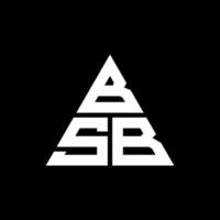 design del logo della lettera triangolare bsb con forma triangolare. bsb triangolo logo design monogramma. modello di logo vettoriale triangolo bsb con colore rosso. logo triangolare bsb logo semplice, elegante e lussuoso.