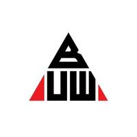 buw triangolo lettera logo design con forma triangolare. monogramma di progettazione logo triangolo buw. modello di logo vettoriale triangolo buw con colore rosso. buw logo triangolare logo semplice, elegante e lussuoso.