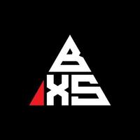 design del logo della lettera del triangolo bxs con forma triangolare. monogramma di design del logo del triangolo bxs. modello di logo vettoriale triangolo bxs con colore rosso. logo triangolare bxs logo semplice, elegante e lussuoso.