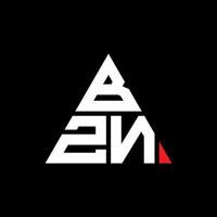 design del logo della lettera triangolare bzn con forma triangolare. monogramma di design del logo del triangolo bzn. modello di logo vettoriale triangolo bzn con colore rosso. logo triangolare bzn logo semplice, elegante e lussuoso.