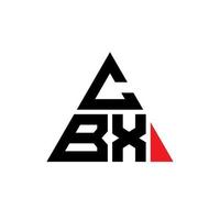 cbx triangolo logo design lettera con forma triangolare. monogramma cbx triangolo logo design. modello di logo vettoriale triangolo cbx con colore rosso. logo triangolare cbx logo semplice, elegante e lussuoso.