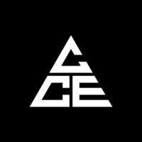 logo della lettera triangolare cce con forma triangolare. cce triangolo logo design monogramma. modello di logo vettoriale triangolo cce con colore rosso. logo triangolare cce logo semplice, elegante e lussuoso.